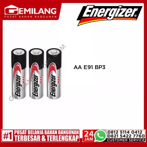 ENERGIZER MAX AA 2+1 FREE E91 BP3 (B2G1)