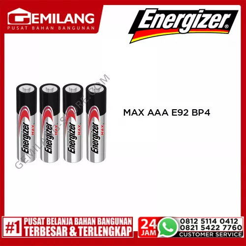 ENERGIZER E92 AAA BP4 MAX