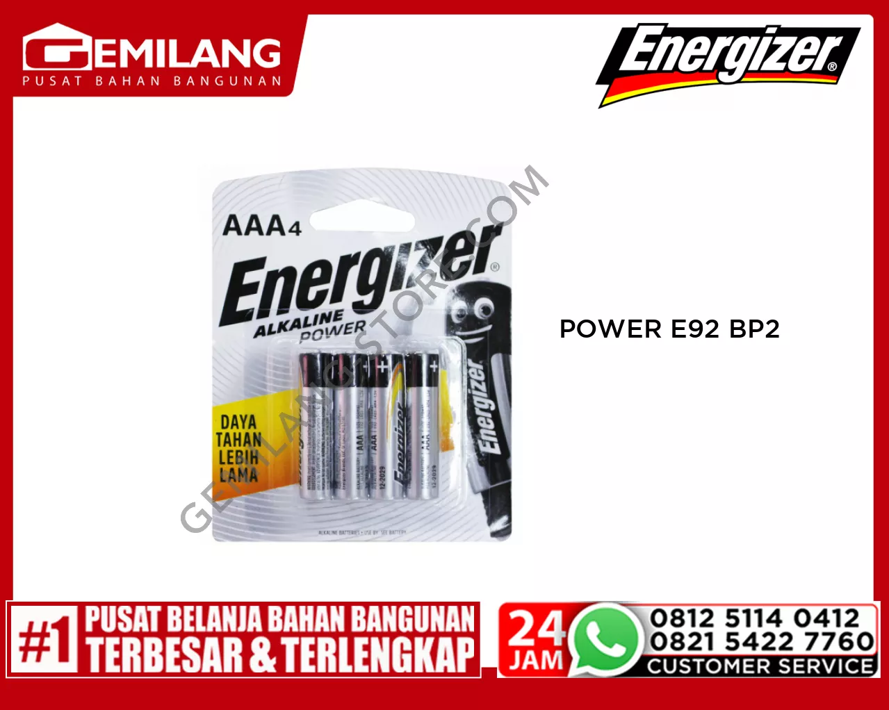 ENERGIZER POWER E92 BP4
