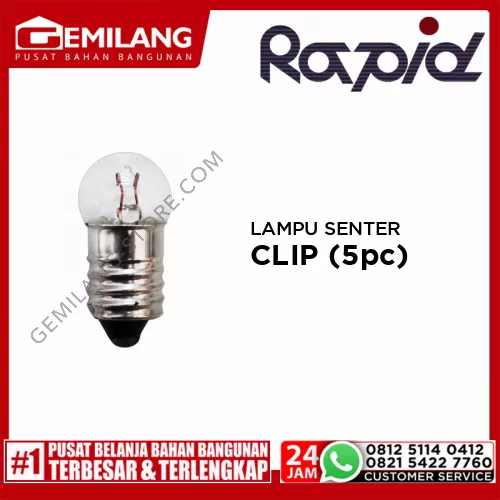 LAMPU SENTER CLIP RAPID 6.2V/10A (5pc)
