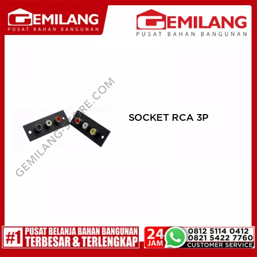 SOCKET RCA 3P /2pc