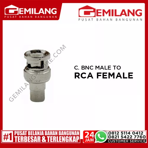 CONNECTOR BNC MALE TO RCA FEMALE