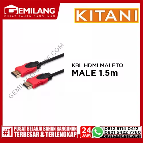 KITANI KABEL HDMI MALE TO MALE RED 1.5m