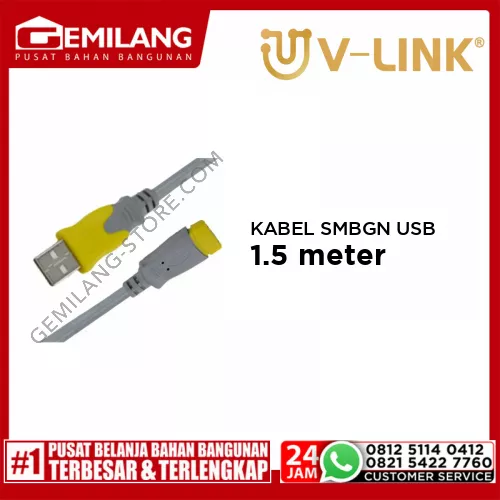 V-LINK KABEL SAMBUNGAN USB GREY 1.5mtr