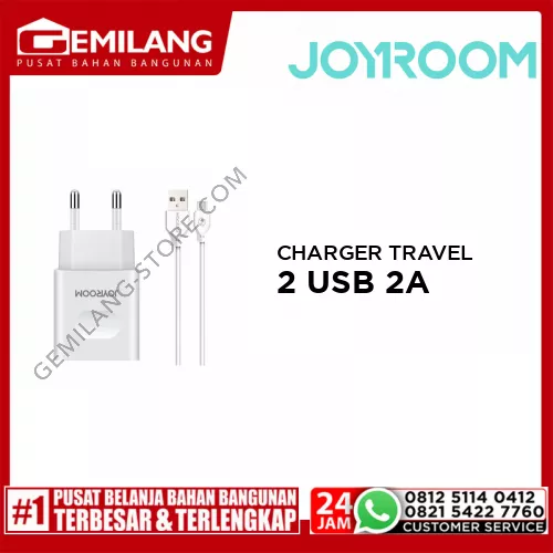 JOYROOM CHARGER TRAVEL 2 USB 2A L-L221 + KABEL MICRO