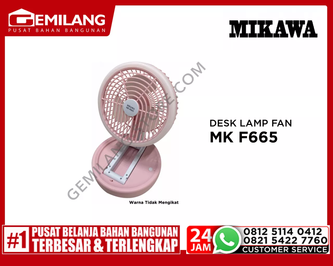 MIKAWA DESK LAMP FAN MK F665