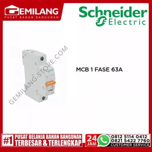 SCHNEIDER MCB 1 FASE 63A