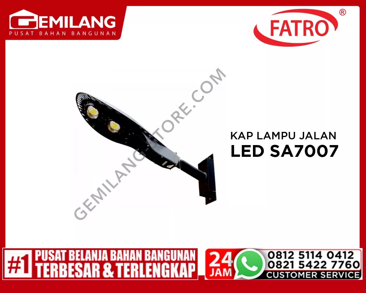 FATRO KAP LAMPU JALAN LED SA-7007 2x50W/WH