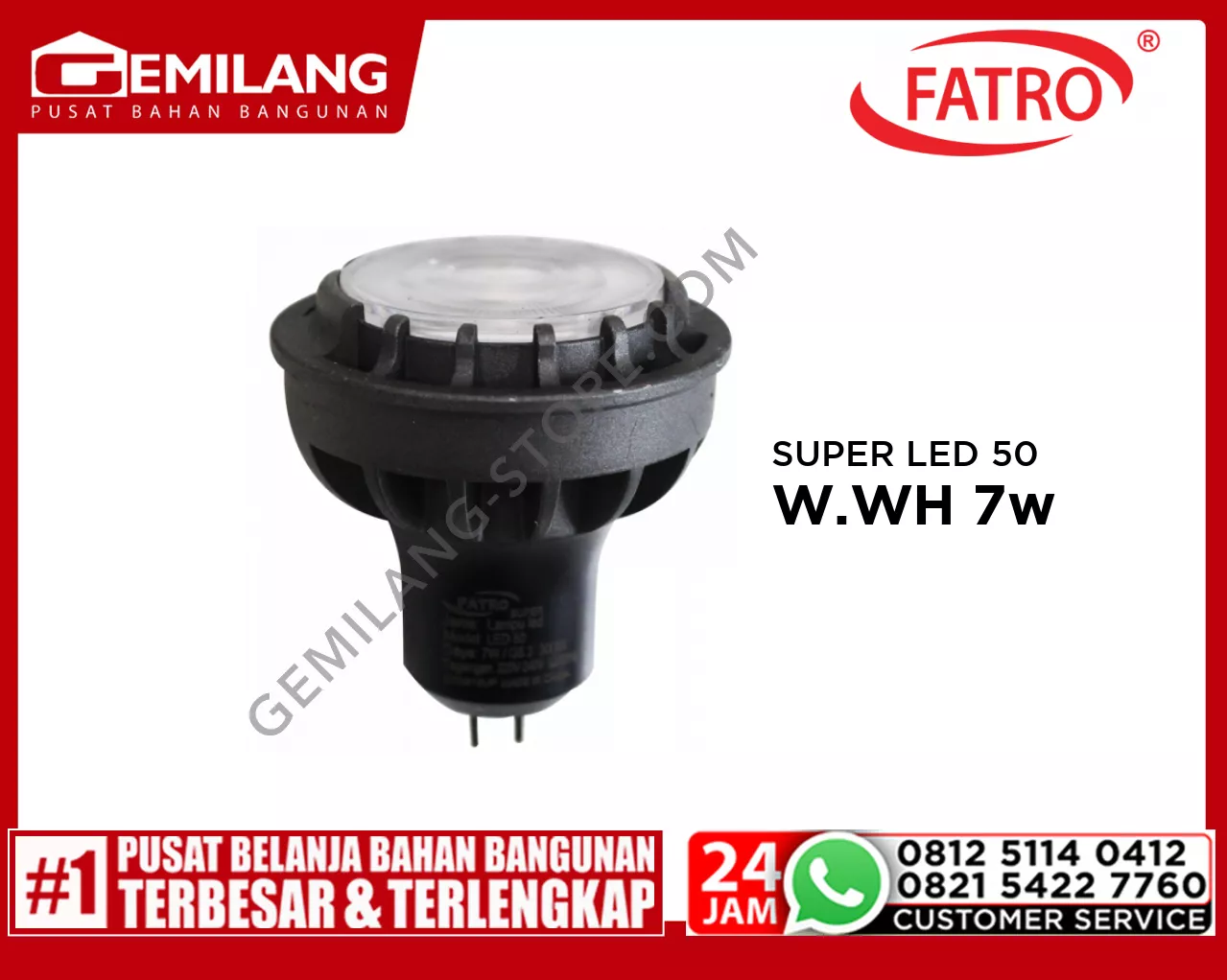FATRO SUPER LED 50 MR16 220v W.WH 7w