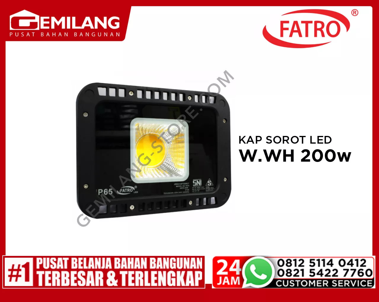 FATRO KAP SOROT LED SA 7070 W.WH 200w
