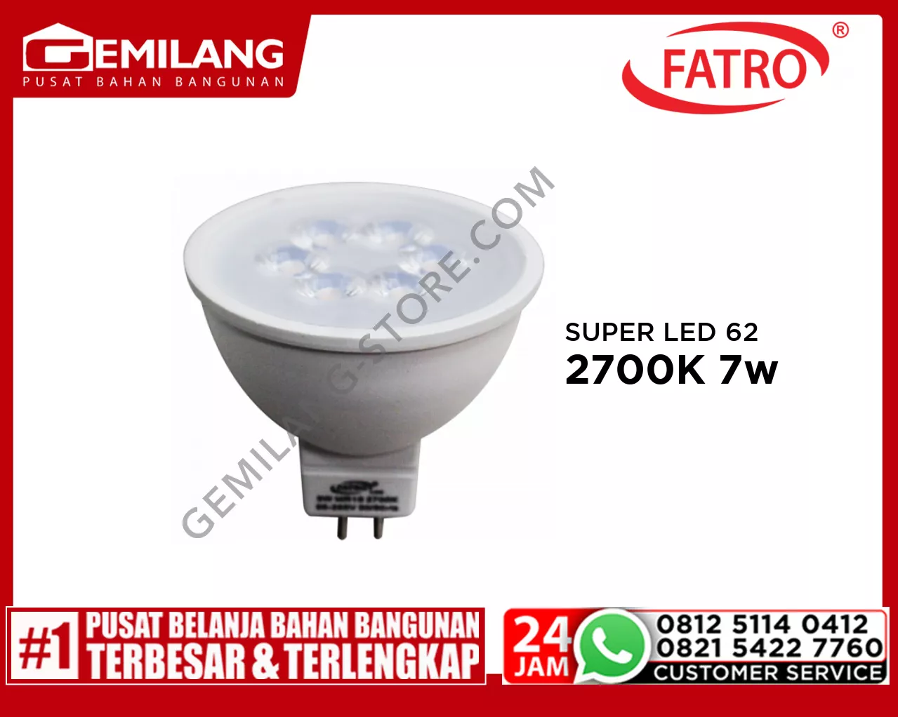 FATRO SUPER LED 60 MR16 220v 2700K 7w
