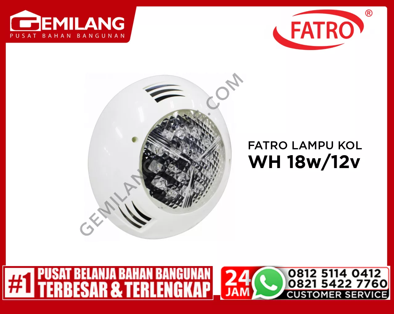 FATRO LAMPU KOLAM SA 5001-2 W.WH 18w/12v