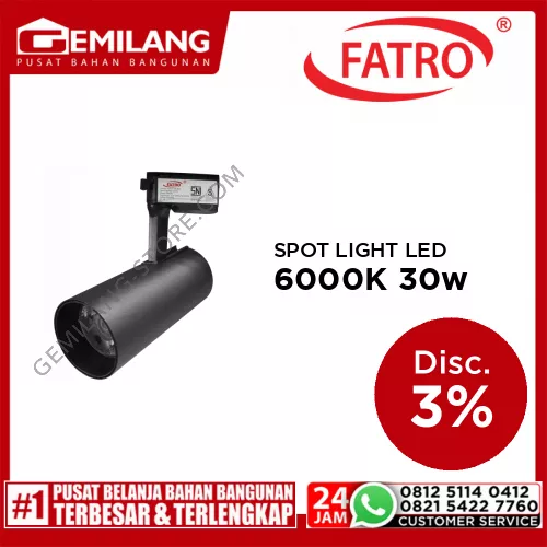 FATRO SPOT LIGHT LED COB X-B03 BK 6000K 30w