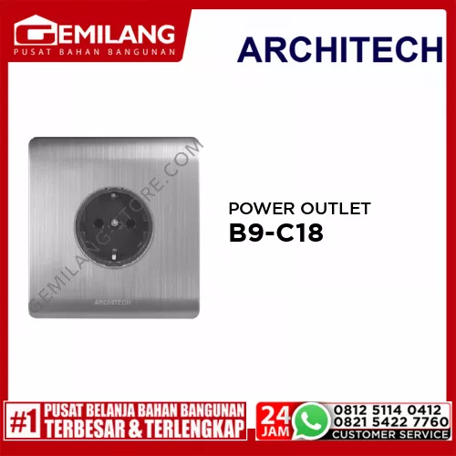 ARCHITECH POWER OUTLET PLATINUM B9-C18 16A SV