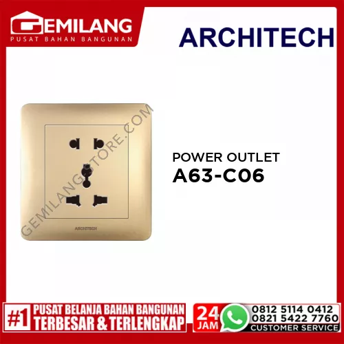 ARCHITECH POWER OUTLET INFINITY A63-C06 UNIVERSAL GD