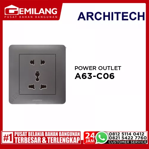 ARCHITECH POWER OUTLET INFINITY A63-C06 UNIVERSAL GY