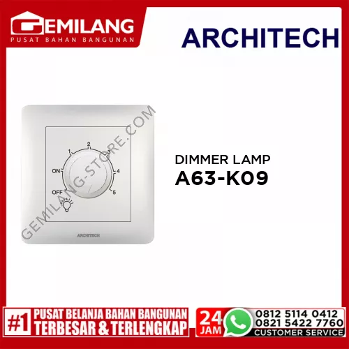 ARCHITECH SAKLAR DIMMER LAMP INFINITY WH A63-K09