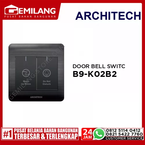 ARCHITECH DOOR BELL SWITCH PLATINUM HT B9-K02B2