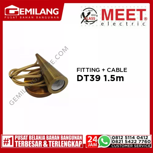 MEET FITTING + CABLE ANTIQUE DT39 AG 1.5m