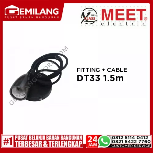 MEET FITTING + CABLE ANTIQUE DT33 MPB 1.5m
