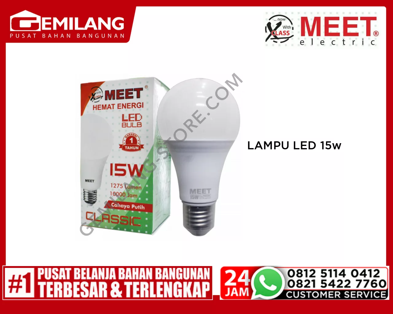 MEET LAMPU LED CLASSIC 15w