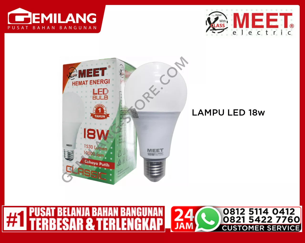 MEET LAMPU LED CLASSIC 18w