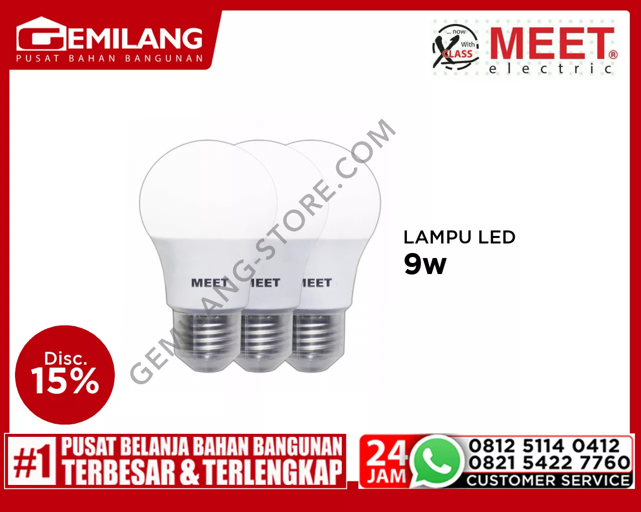 MEET LAMPU LED CLASSIC (2+1) 9w
