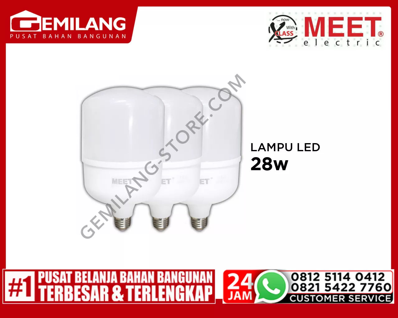 MEET LAMPU LED CAPSULE (2+1) 28w