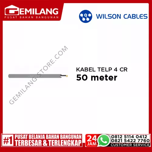 WILSON KABEL TELEPONE 4 CORE @50mtr