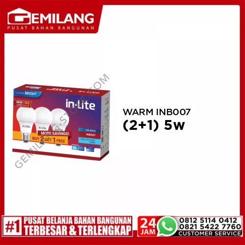 IN-LITE BULB WARM INB007-5WW-3P (2+1) 5w