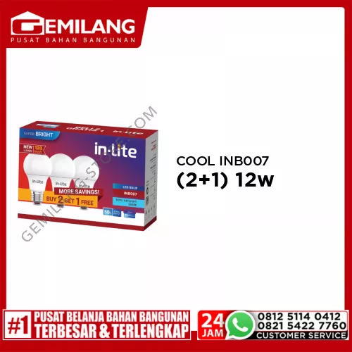 IN-LITE BULB COOL INB007-12CD-3P (2+1) 12w
