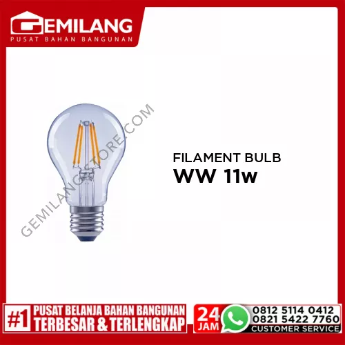 IN-LITE FILAMENT BULB WARM CLEAR DIMMER INFM-A60C-11WD-WW 11w