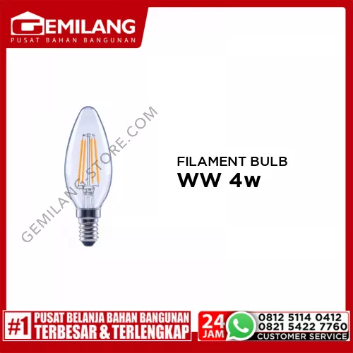 IN-LITE FILAMENT BULB LILIN WARM CLEAR INFM-C35C-4W-14-WW 4w