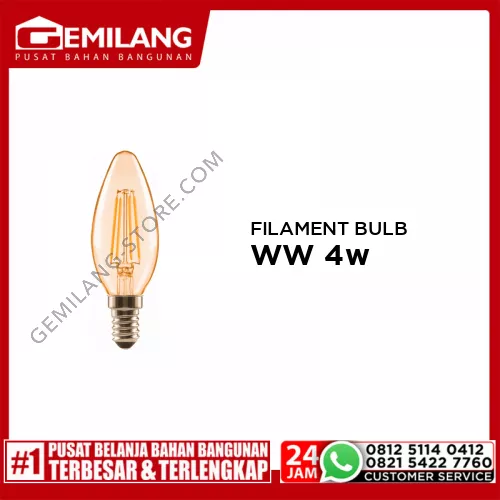 IN-LITE FILAMENT BULB LILIN WARM GOLD INFM-C35G-4W-14-WW 4w