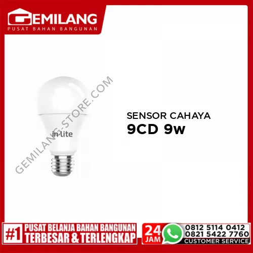 IN-LITE BULB COOL DENGAN SENSOR CAHAYA INSM033-9CD 9w