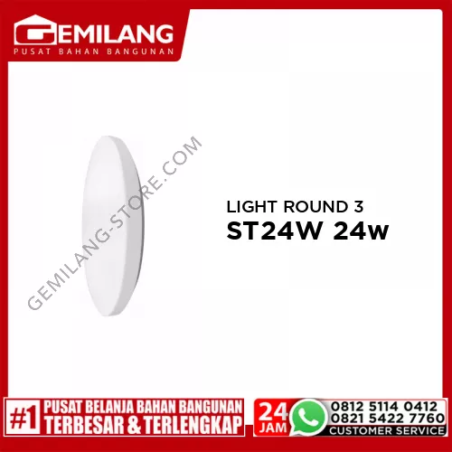 IN-LITE CEILING LIGHT ROUND 3 WARNA BODY PUTIH INCE118-ST24W 24w