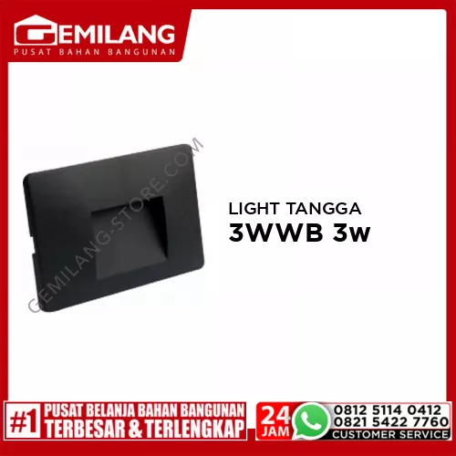 IN-LITE WALL LIGHT TANGGA WARM BODY HITAM INWL238-3WWB 3w