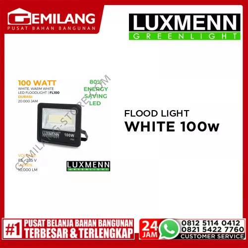 LUXMENN FLOOD LIGHT LUX FL100 WHITE 100w