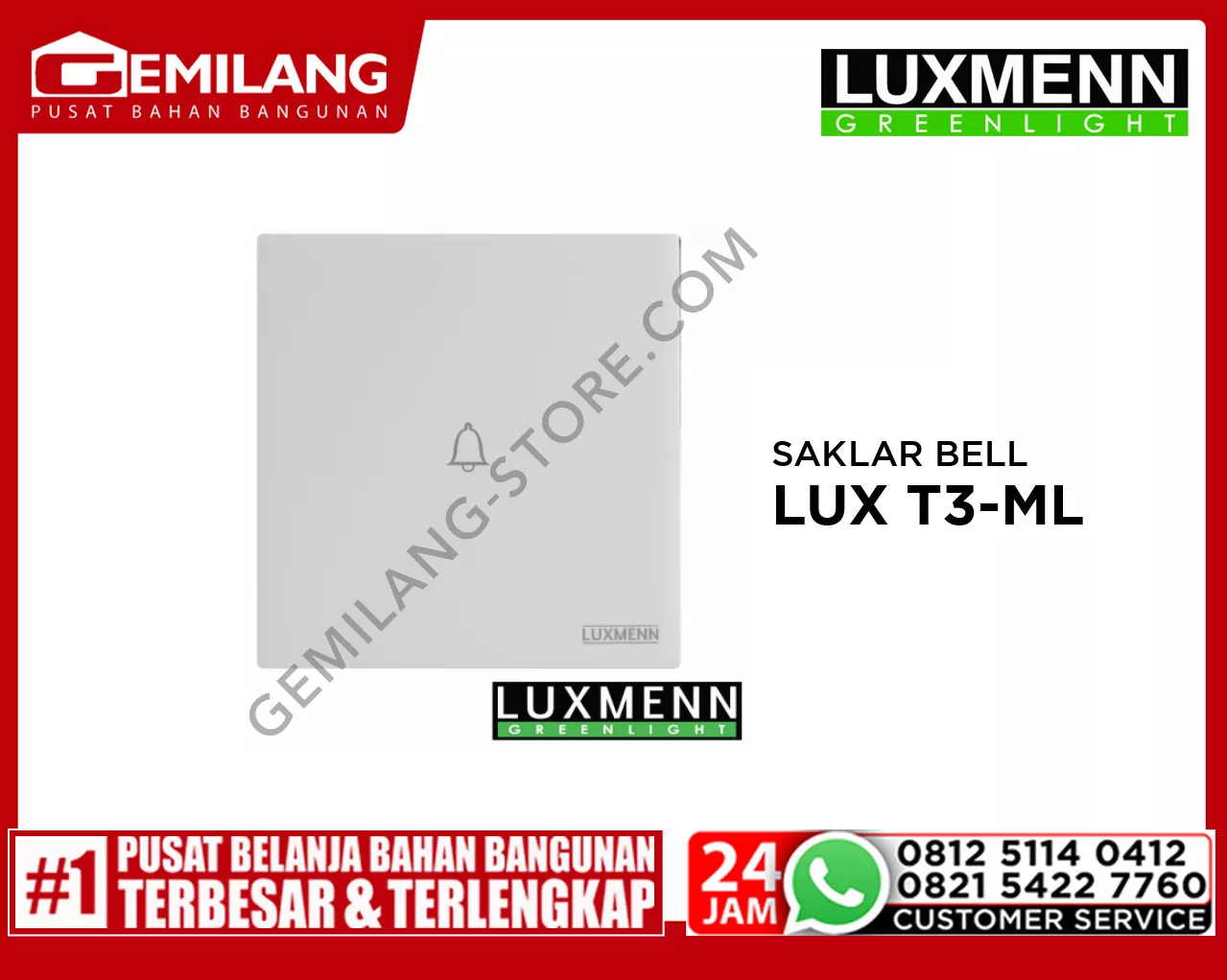 LUXMENN SAKLAR BELL LUX T3-ML WHITE