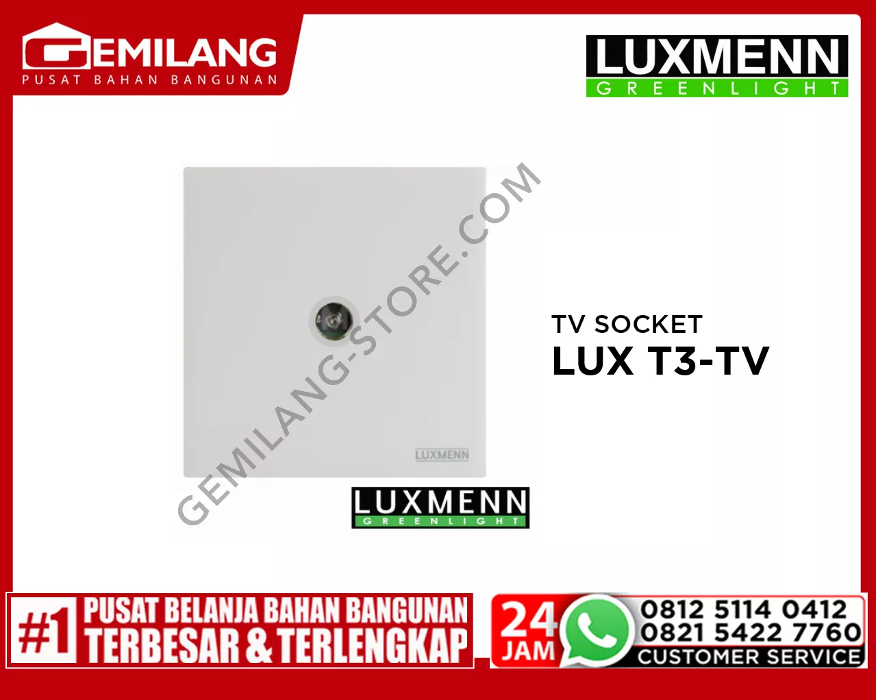 LUXMENN TV SOCKET LUX T3-TV WHITE