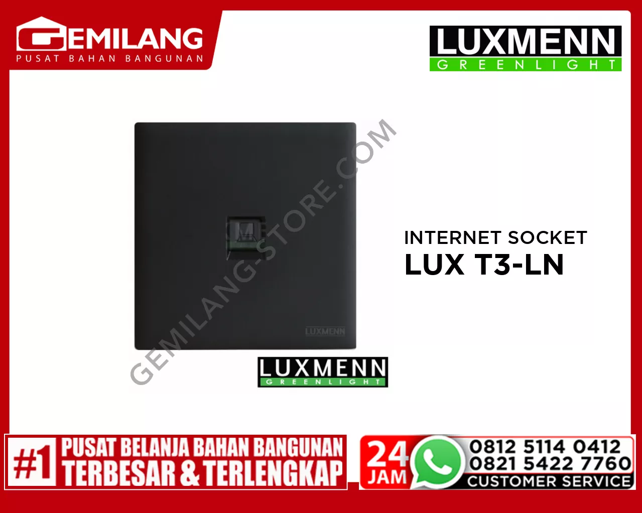 LUXMENN INTERNET SOCKET LUX T3-LN BLACK