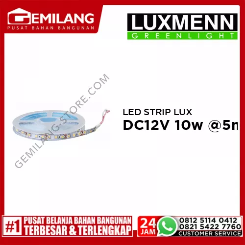 LUXMENN LED STRIP LUX IP33-2835 3000K DC12V 10w @5mtr
