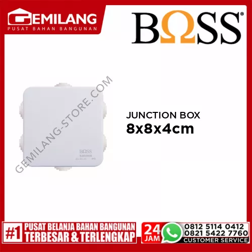 BOSS JUNCTION BOX W/CABLE SLEEVE 80 x 80 x 40 BJBS0808