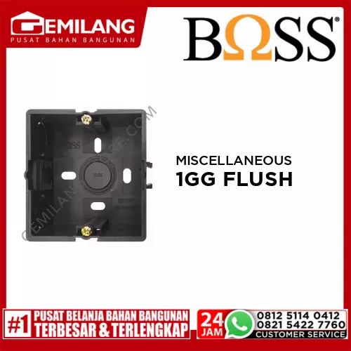 BOSS MISCELLANEOUS 1 GANG FLUSH MOUNTING PLASTIC BOX FOR B80 SERIES B8157PBK