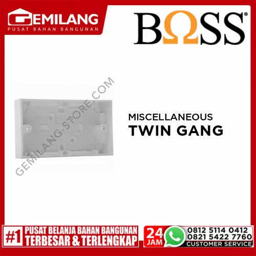 BOSS MISCELLANEOUS TWIN GANG SURFACE PLASTIC BOX BT238