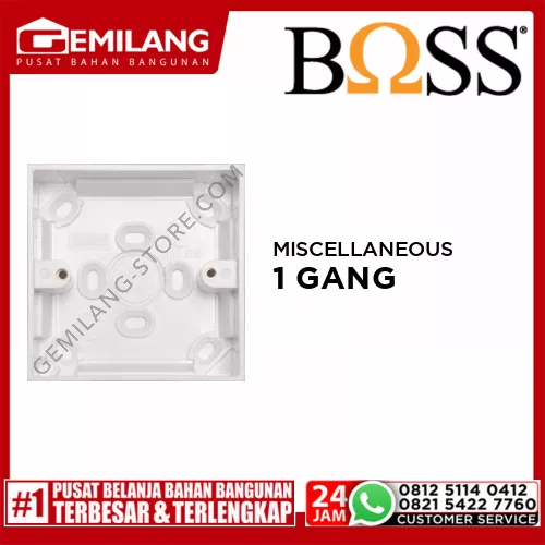 BOSS MISCELLANEOUS 1 GANG SURFACE PLASTIC BOX B238