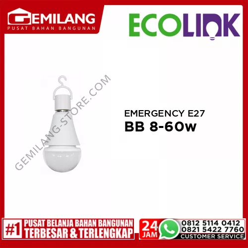 ECOLINK EMERGENCY E27 6500K 110-240V A67 BB 8-60w