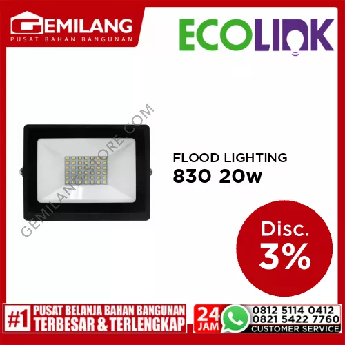 ECOLINK FLOOD LIGHTING FL007 830 20w