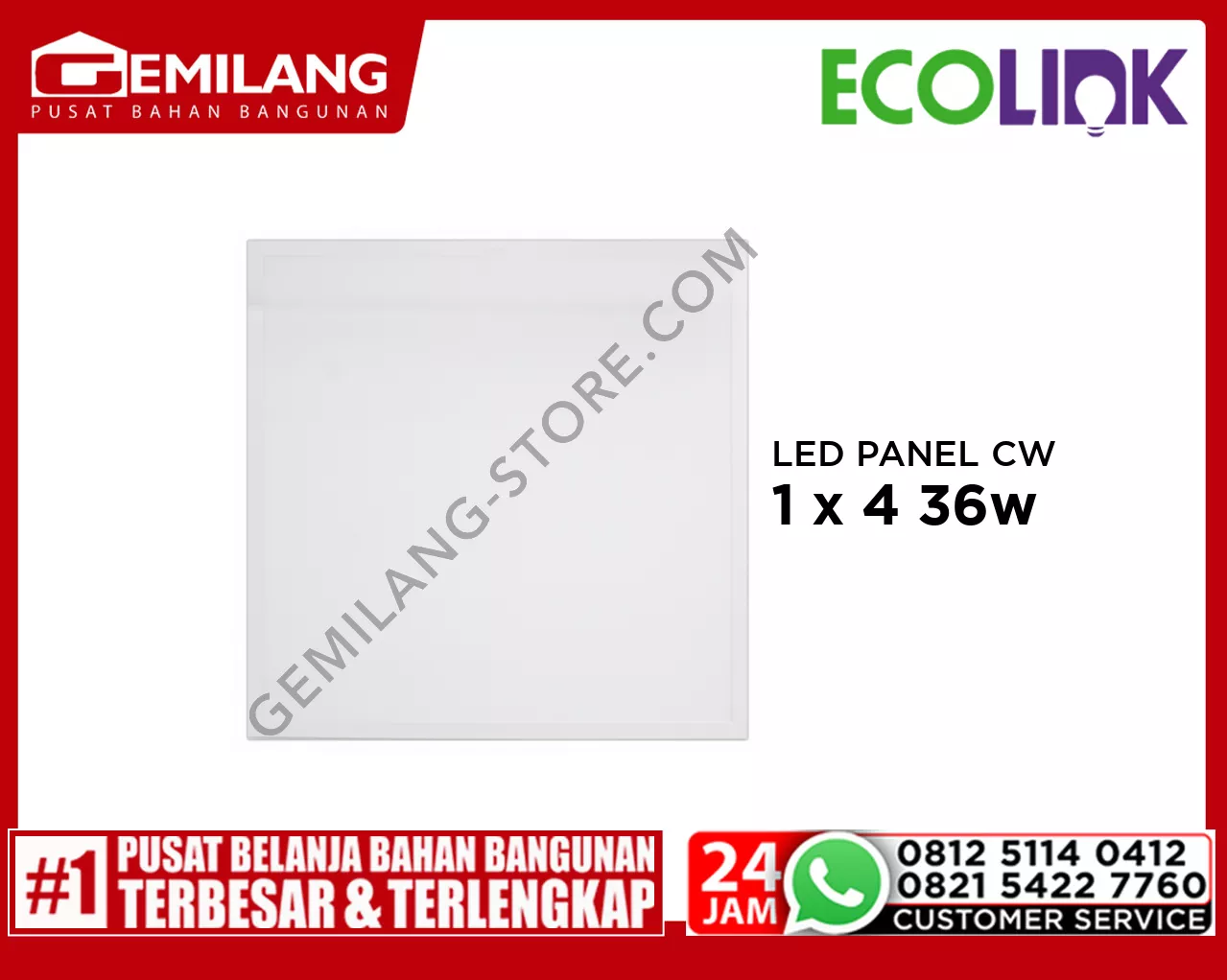 ECOLINK LED PANEL PL007 CW 1 x 4 36w