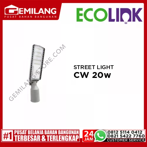 ECOLINK STREET LIGHT SL007 LED18 220-240V CW 20w